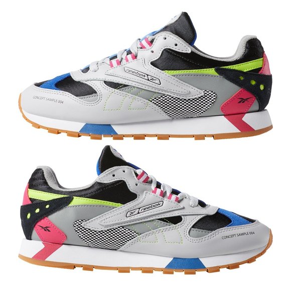Reebok Classic Leather ATI 90s Skull Grey Black Pink Sneaker Shoes Men\'s 10 NWT Reebok Classic Leather ATI 90s Skull Grey for Sale  main image 2